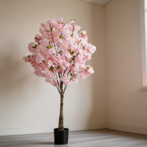 4ft Pink Artificial Cherry Blossom Tree Pot