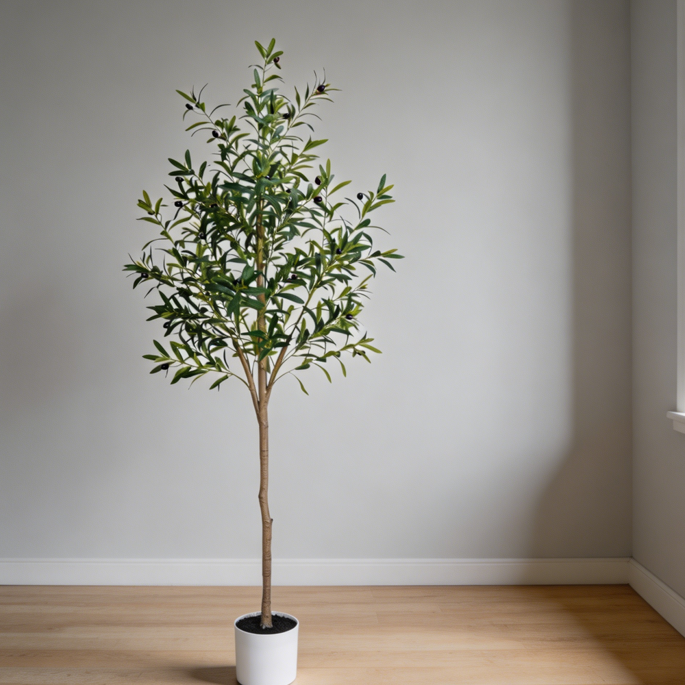 6ft Artificial Olive Tree Pot Nearly Natural